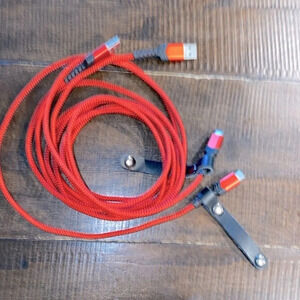 Set of two micro usb 6 foot cables